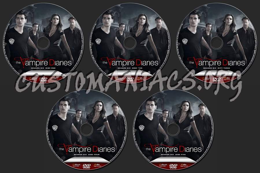 The Vampire Diaries Season 6 dvd label