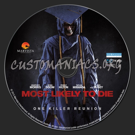 Most Likely to Die blu-ray label