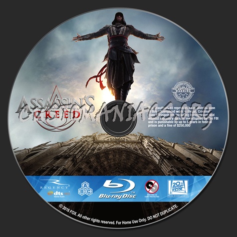 Assassin's Creed blu-ray label