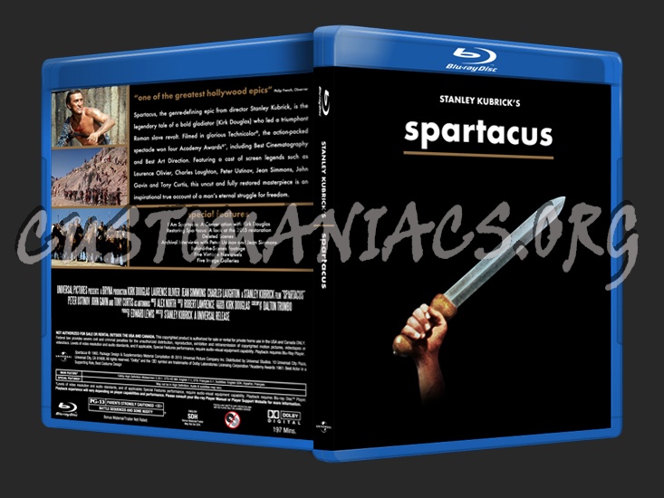 Stanley Kubrick's Spartacus blu-ray cover