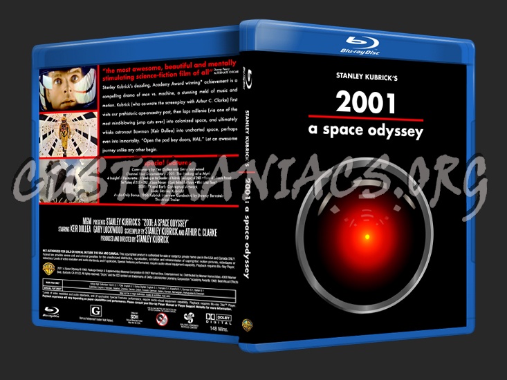 Stanley Kubrick's 2001 A Space Odyssey blu-ray cover