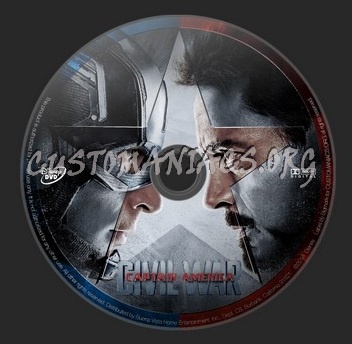 Captain America: Civil War dvd label