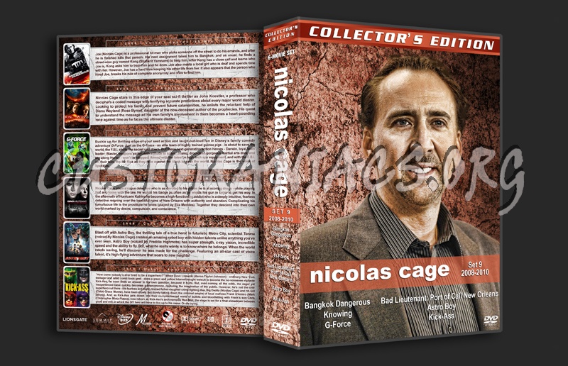 Nicolas Cage Filmography - Set 9 (2008-2010) dvd cover