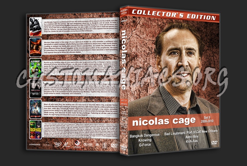 Nicolas Cage Filmography - Set 9 (2008-2010) dvd cover