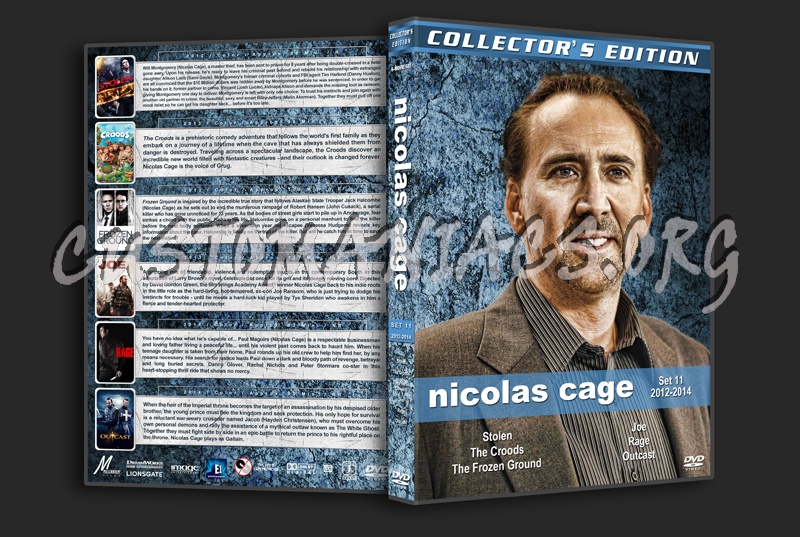 Nicolas Cage Filmography - Set 11 (2012-2014) dvd cover