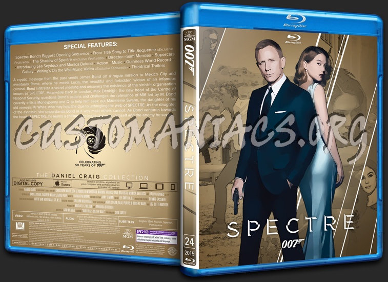 Spectre 007 blu-ray cover