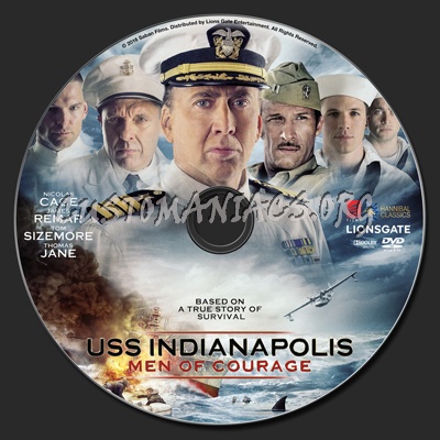 USS Indianapolis Men Of Courage dvd label