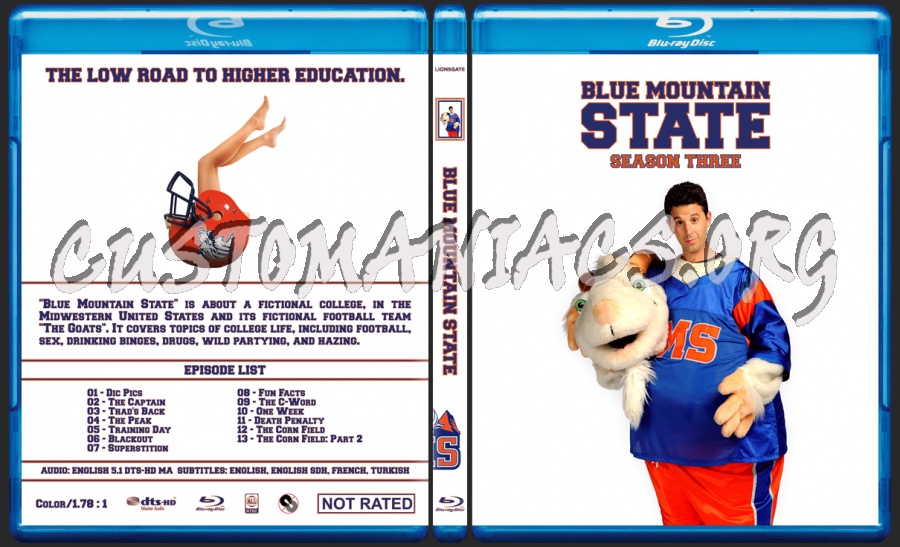 Blue Mountain State (Seasons 1-3) blu-ray cover