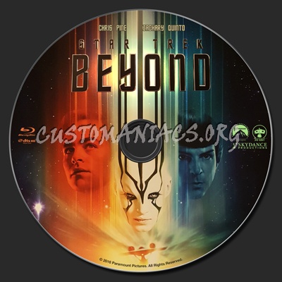 Star Trek Beyond blu-ray label