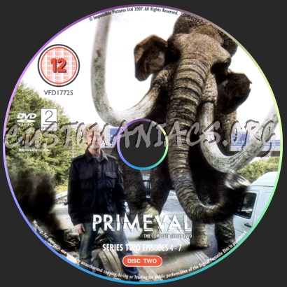 Primeval Series 2 dvd label