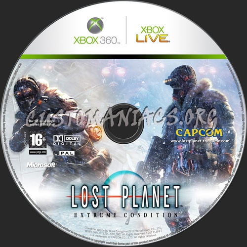 Lost Planet dvd label