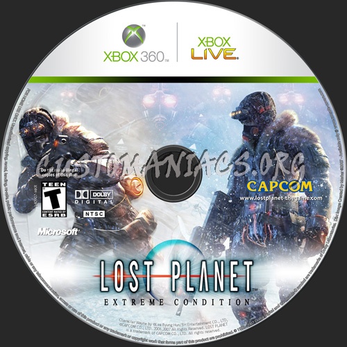 Lost Planet dvd label