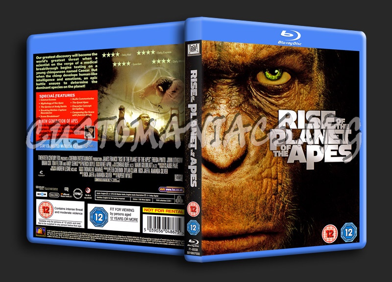 Rise of the Planet of the Apes blu-ray cover