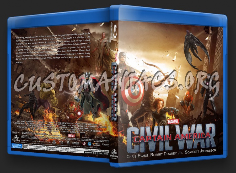 Captain America Civil War blu-ray cover