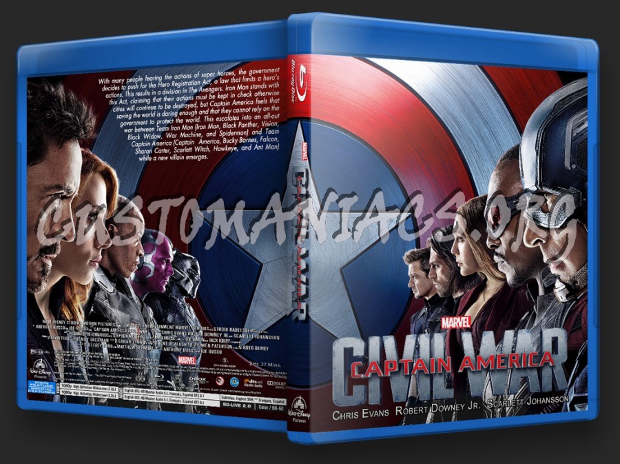 Captain America Civil War blu-ray cover