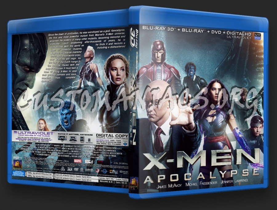 X-Men: Apocalypse 3D blu-ray cover
