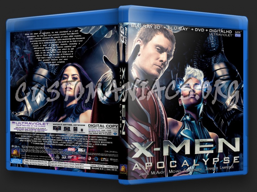 X-Men: Apocalypse 3D blu-ray cover