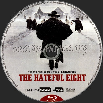 The Hateful Eight blu-ray label