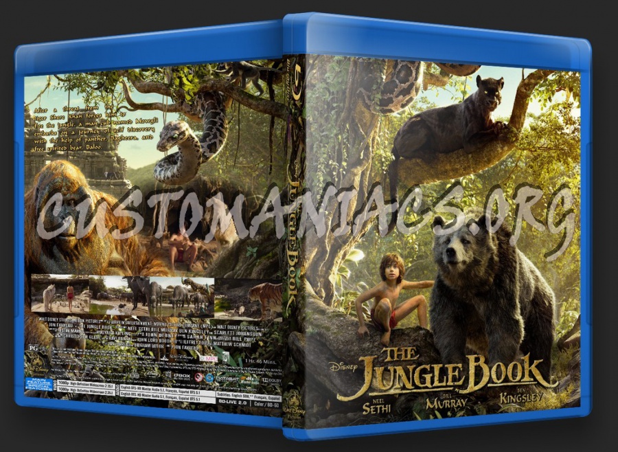 The Jungle Book (2016) blu-ray cover