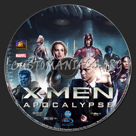 X-Men: Apocalypse blu-ray label