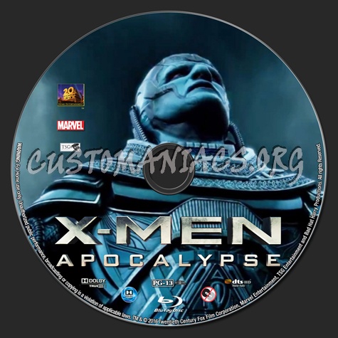 X-Men: Apocalypse blu-ray label