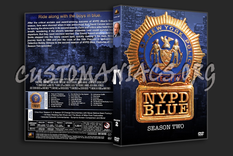 NYPD Blue - Seasons 1-10 (spanning spine) dvd cover