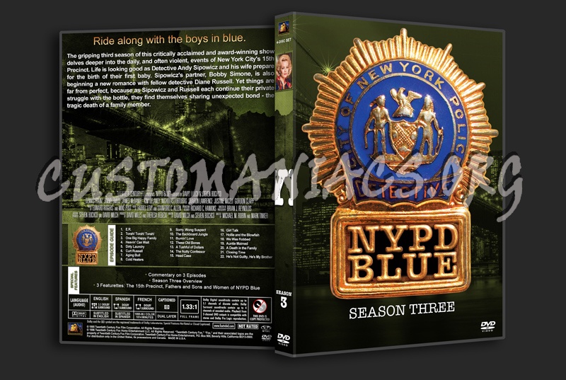 NYPD Blue - Seasons 1-10 (spanning spine) dvd cover