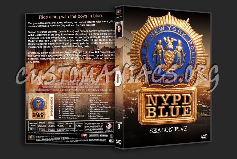 NYPD Blue - Seasons 1-10 (spanning spine) dvd cover