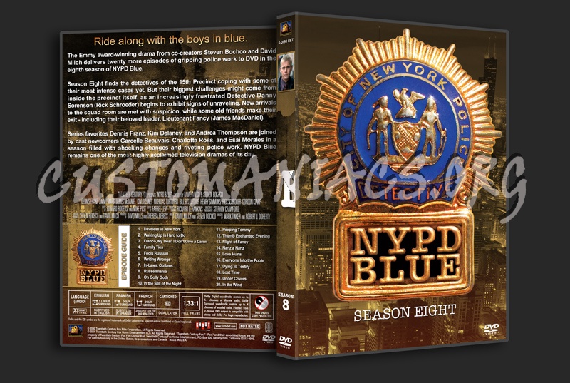 NYPD Blue - Seasons 1-10 (spanning spine) dvd cover