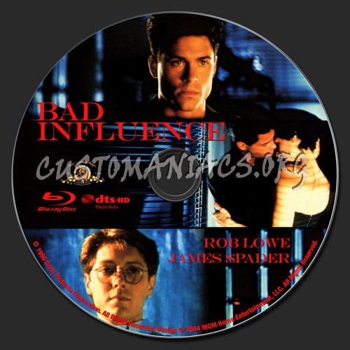 Bad Influence blu-ray label