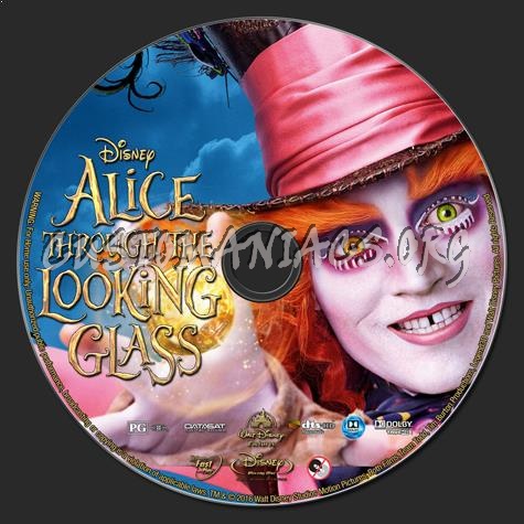 Alice Through The Looking Glass blu-ray label