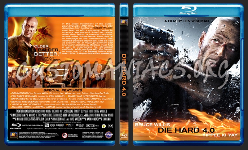 Die Hard 4.0 blu-ray cover