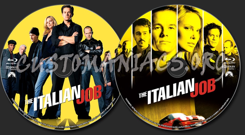 The Italian Job (2003) blu-ray label