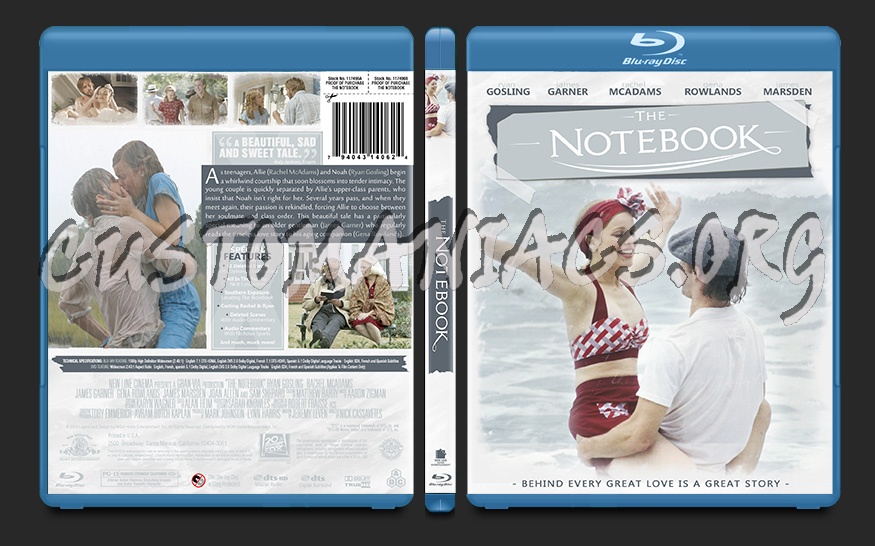 The Notebook blu-ray cover