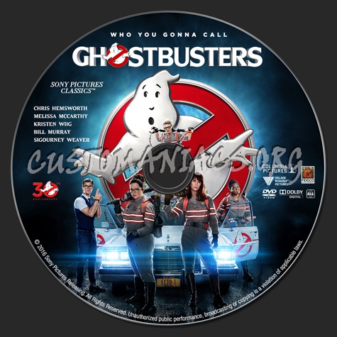 Ghostbusters (2016) dvd label