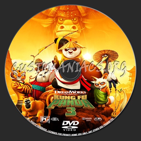 Kung Fu Panda 3 dvd label