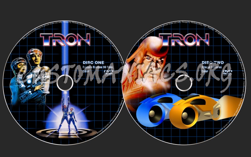 Tron dvd label