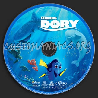 Finding Dory blu-ray label