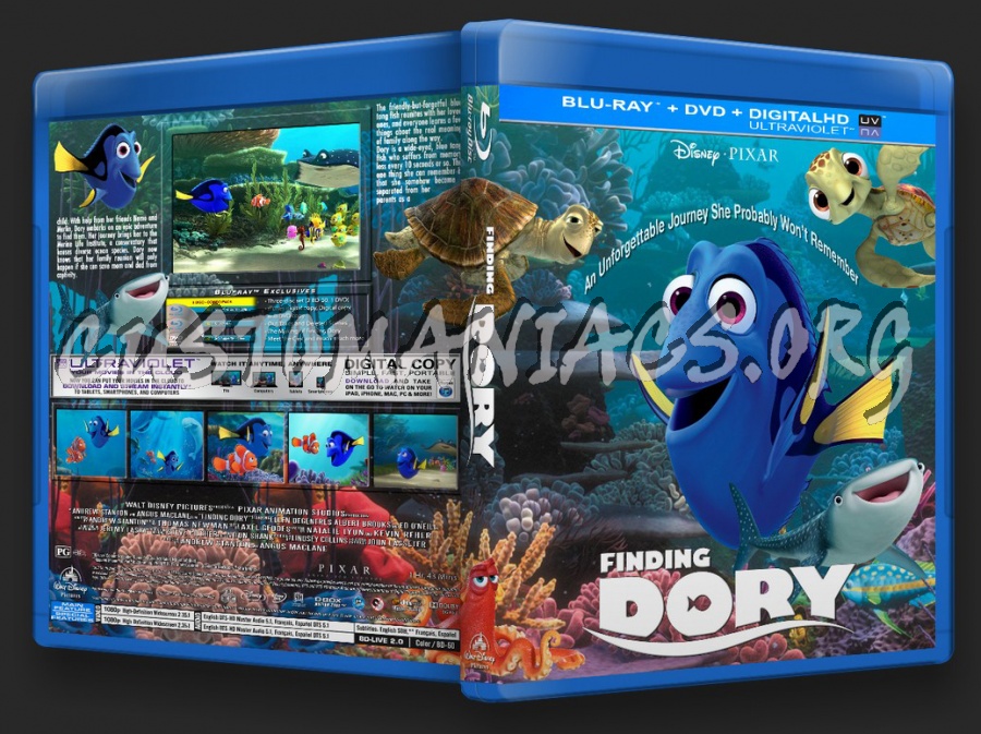 Finding Dory blu-ray cover