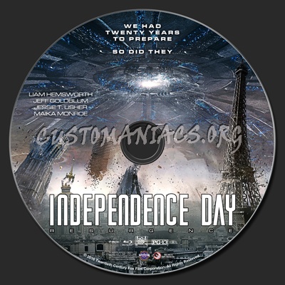 Independence Day Resurgence blu-ray label