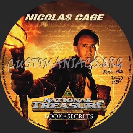 National Treasure 2: The Book of Secrets dvd label