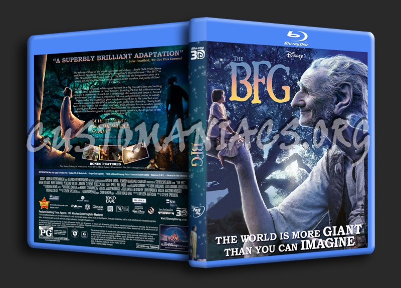 The BFG (Big Friendly Giant) 3D 2016 dvd cover