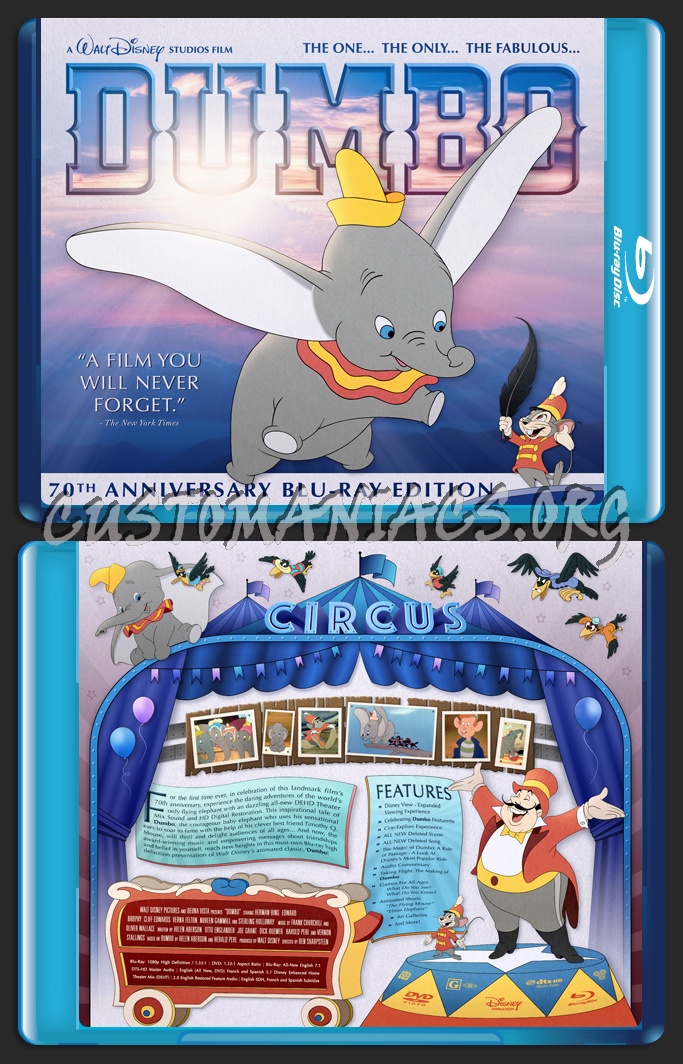 Dumbo blu-ray cover