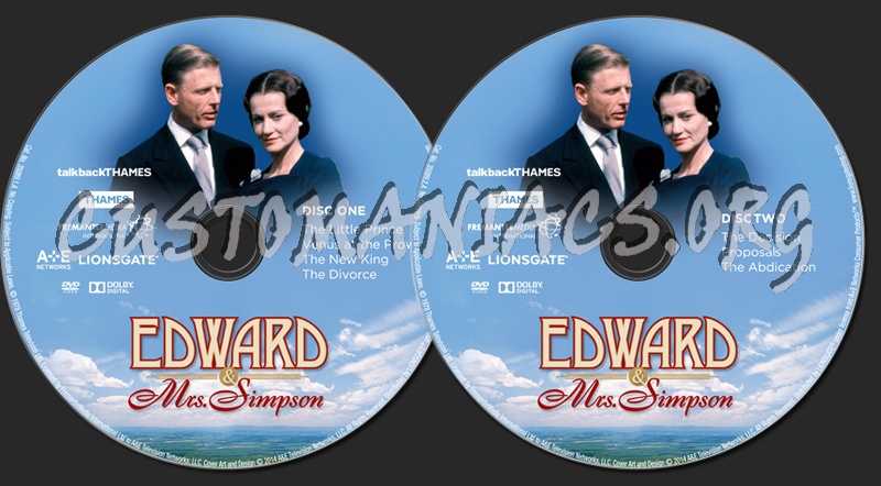 Edward & Mrs Simpson dvd label
