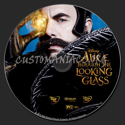 Alice Through the Looking Glass (2016) DVD Label dvd label