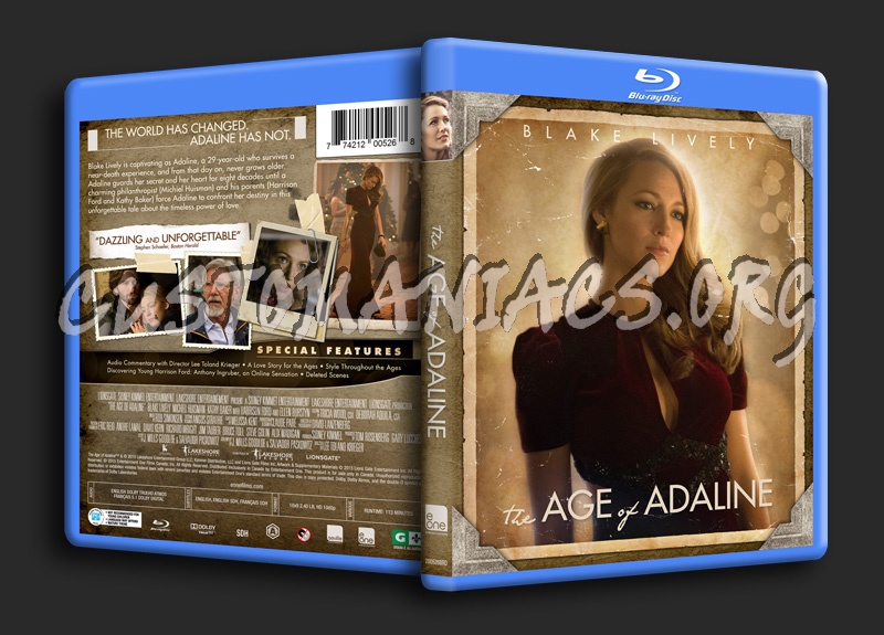 The Age Of Adaline blu-ray cover