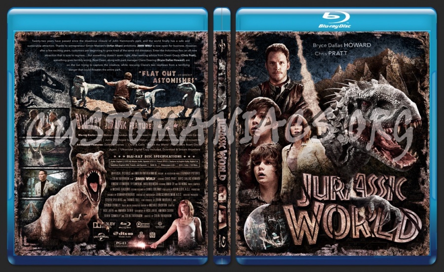 Jurassic World blu-ray cover