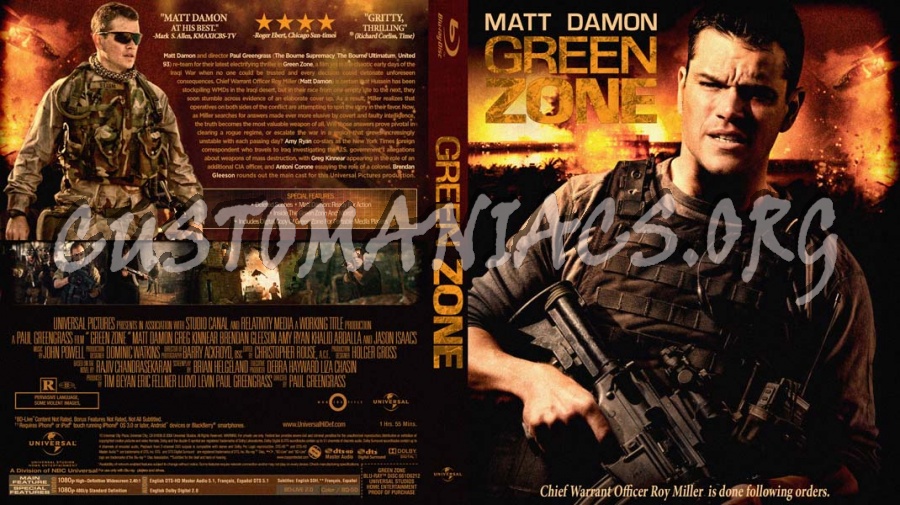 Green Zone blu-ray cover