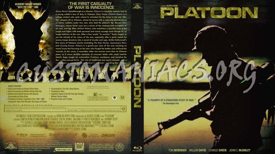 Platoon blu-ray cover