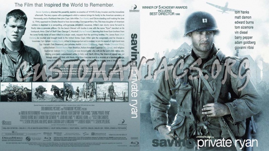 Saving Private Ryan blu-ray cover